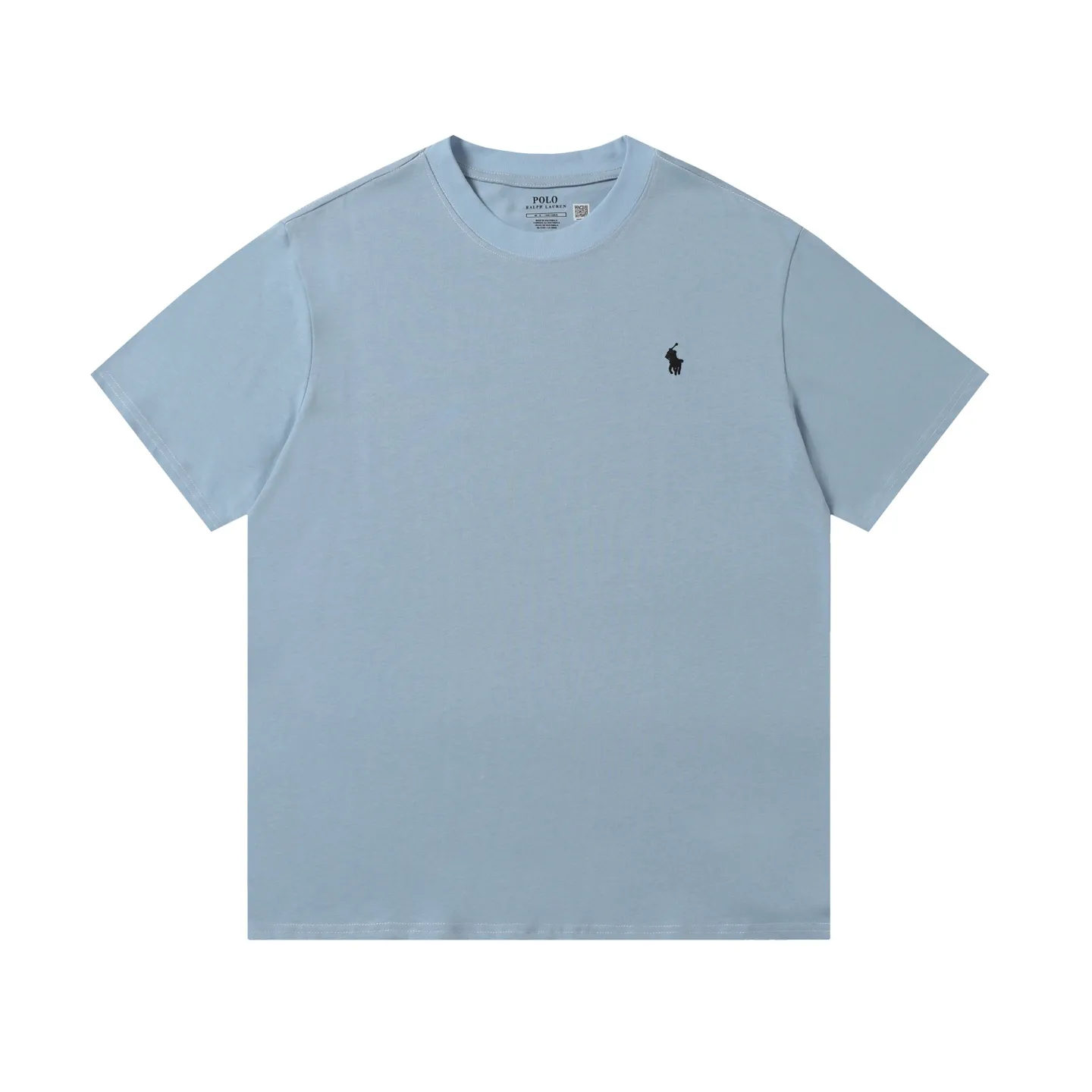 P114 Style number: A002 (no discount for running quantity) [Ralph Lauren round neck solid color pony embroidered logo pure cotton short sleeves] ✅270g double yarn fabric, custom woven and dyed threads ✅Original sticker Scan the QR code to enter the official website ✅Large version, loose and stylish, can wear up to 200 pounds Color: black white navy sky blue burgundy blue floral gray dark gray Size: S-XL